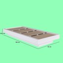Ver imagem 3 de Cama de Solteiro Flutuante 92cm X 192cm para Quarto Cor:branco