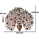 Ver imagem 2 de Painel Arvore Grande De Ferro Com Flores Artesanal Rustico Libertas Rosas Artesanato Árvore Grande V