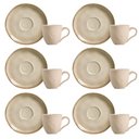 Ver imagem 1 de Conjunto de Xícara de Chá com Pires Bio Raio 06 Peças Cerâmica Stoneware Porto Brasil