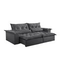 Ver imagem 3 de Sofá Ventura Retrátil e Reclinável 2,40m Pillow com 20cm Fibra Siliconada - Jolie Grafite