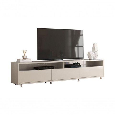 Rack Bancada para Tv Aspen Off White - Moveisaqui