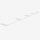 Ver imagem 1 de Arara de Parede para Loja Modelo Premium Leve Comac - 8 Tamanhos - Branco - 300cm