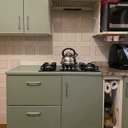 Ver imagem 3 de Revestimento P/ Móveis Jateado Verde Frosty Fosco Adesivo Vinílico Decorativo Jateado Verde Oliva