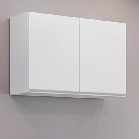 Armário Aéreo Isis 80cm 2 Portas Branco Maderatto Móveis