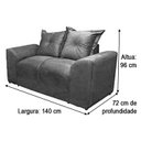 Ver imagem 4 de Sofá 2 Lugares Cinza 605 Porto