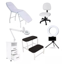 Ver imagem 1 de Kit Estética Maca Lupa Armário Mocho Escada e Brinde Fiscomed Kit para Estética