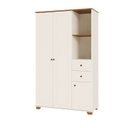 Ver imagem 4 de Quarto Juvenil Completo Bicama Solteiro e Guarda Roupa Ananda Casatema MadeiraOriginals Bege/Off White/Mel