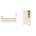 Ver imagem 2 de Quarto Juvenil Completo Bicama Solteiro e Guarda Roupa Ananda Casatema MadeiraOriginals Bege/Off White/Mel