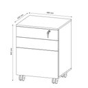 Ver mais imagens de Escritório Completo com Mesa Angular Armário Alto Balcão e Gaveteiro Moon MDP Branco - Gran Belo
