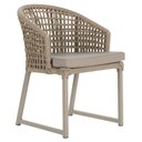 Ver imagem 1 de 1 Cadeira Noronha Aluminio Micro Pintura Champanhe, Tr. Telinha Corda Nautica Rami, Estofado - Fendi