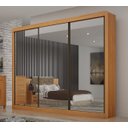 Ver imagem 1 de Guarda Roupa Casal 3 Portas Espelhado Milano - Arbo Design