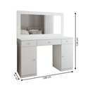 Ver imagem 4 de Penteadeira Camarim Margot 2 Portas 3 Gavetas Porta Jóias Branco - Panorama Móveis