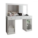 Ver imagem 6 de Penteadeira Camarim Margot 2 Portas 3 Gavetas Porta Jóias Branco - Panorama Móveis