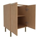 Ver imagem 5 de Balcão de Cozinha com Tampo e 2 Portas 60cm Multimóveis Cr20461 Freijó/mármore Branco