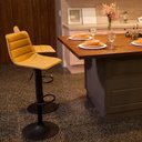 Ver imagem 2 de Kit 3 Banquetas Altas com Encosto Alto Giratória para Cozinha Ilha Barbacena Éssen Caramelo Luxo
