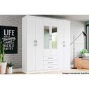 Ver imagem 1 de Guarda Roupa Casal 6 Portas (2 C- Espelho) e 3 Gavetas Caju Da136 Branco - Henn