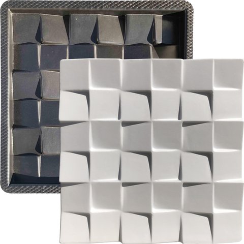 Forma 3d Gesso e Cimento Abs - Prisma 50x50