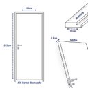 Ver imagem 4 de Kit Porta de Madeira Lisa Angelim 210x72cm Batente 11cm Uniportas Abertura Direita Marrom