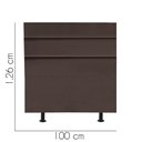 Ver imagem 2 de Cabeceira Estofada Argentina 100cm Solteiro Para Cama Box Quarto Corino Marrom - Gat Magazine