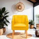 Ver imagem 2 de Kit com 2 Cadeiras Poltrona para Sala Moderna e Confortável Mila Suede