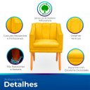 Ver imagem 3 de Kit com 2 Cadeiras Poltrona para Sala Moderna e Confortável Mila Suede