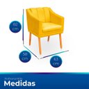 Ver imagem 7 de Kit com 2 Cadeiras Poltrona para Sala Moderna e Confortável Mila Suede