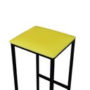 Ver imagem 2 de Banqueta Alta Cozinha Balcão Bistrô Industrial Preta Assento Estofado  