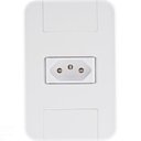 Ver imagem 1 de Conjunto 4x2 com 1 Tomada 2p+t 20 a 250 V Tramontina Tablet Branco Tramontina