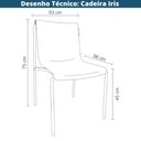 Ver imagem 3 de Kit 2 Cadeiras Iris Rivatti Assento em Polipropileno Fendi e Base em Aço Pintado a Pó Fendi