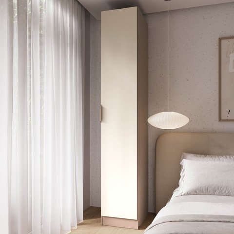 Guarda Roupa Modulado 100% MDF 1 Porta Orion CabeCasa MadeiraOriginals Marrom