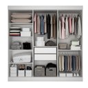Ver imagem 2 de Guarda Roupa Delta 6 Pts com Espelho Branco - Leifer