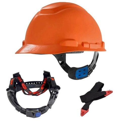 Capacete Segurança 3m H700 C/ Jugular Eletricista Engenheiro Laranja Hb004570956