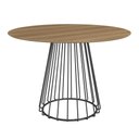 Ver imagem 1 de Mesa de Jantar Redonda Durand 120cm - Marrom/preto Mettamobili