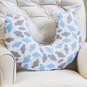 Almofada de Amamentação Safari Estampada 100% Algodão Conforto e Estilo:azul