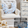Almofada de Amamentação Safari Estampada 100% Algodão Conforto e Estilo:azul - 3