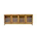 Ver imagem 1 de Buffet de Madeira 4 Portas com Vidro Canelado Bergen - Iaza Moveis