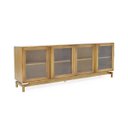 Ver imagem 2 de Buffet de Madeira 4 Portas com Vidro Canelado Bergen - Iaza Moveis