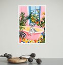 Ver imagem 1 de Quadro Decorativo Banheiro Dalmata na Banheira 24x18cm:moldura Branca