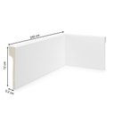 Ver imagem 3 de Kit 48m Linear Rodapé de Poliestireno 12cm x 2,0cm x 240cm Sobrepor Liso Nfr Branco