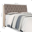 Ver imagem 4 de Cabeceira Box Estofada Queen Isis Amarula com Capitonê Bege Escuro Fixação no Box MDF-MDP Framar