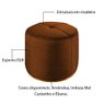 Puff Decorativo Ocre em Veludo 50cm Konfor - 4