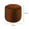 Puff Decorativo Ocre em Veludo 50cm Konfor - 3