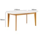 Ver imagem 4 de Conjunto Sala de Jantar Siera 6 Lugares Retangular Madeira Maciça Miami Natural/Cerejeira/Camurça