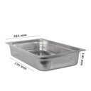 Ver imagem 2 de Cuba Gastronômica de Inox GN 1/1 de 100 mm Perfurada FrigoPro