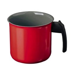 Canecão Fervedor Leiteira Vermelho Antiaderente Cerâmica14cm - 1
