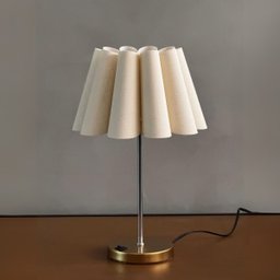 Abajur de Mesa Redondo com Interruptor com Cúpula Pétala Bege para Sala, Quarto, Cabeceira e Cama - 4