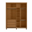 Ver imagem 4 de Guarda-Roupa Casal 2 Portas de Correr 188,5cm com 3 Gavetas Barcelona