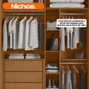 Ver imagem 6 de Guarda-Roupa Casal 2 Portas de Correr 188,5cm com 3 Gavetas Barcelona
