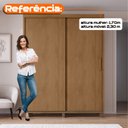 Ver imagem 5 de Guarda-Roupa Casal 2 Portas de Correr 188,5cm com 3 Gavetas Barcelona