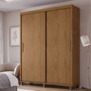 Ver imagem 1 de Guarda-Roupa Casal 2 Portas de Correr 188,5cm com 3 Gavetas Barcelona
